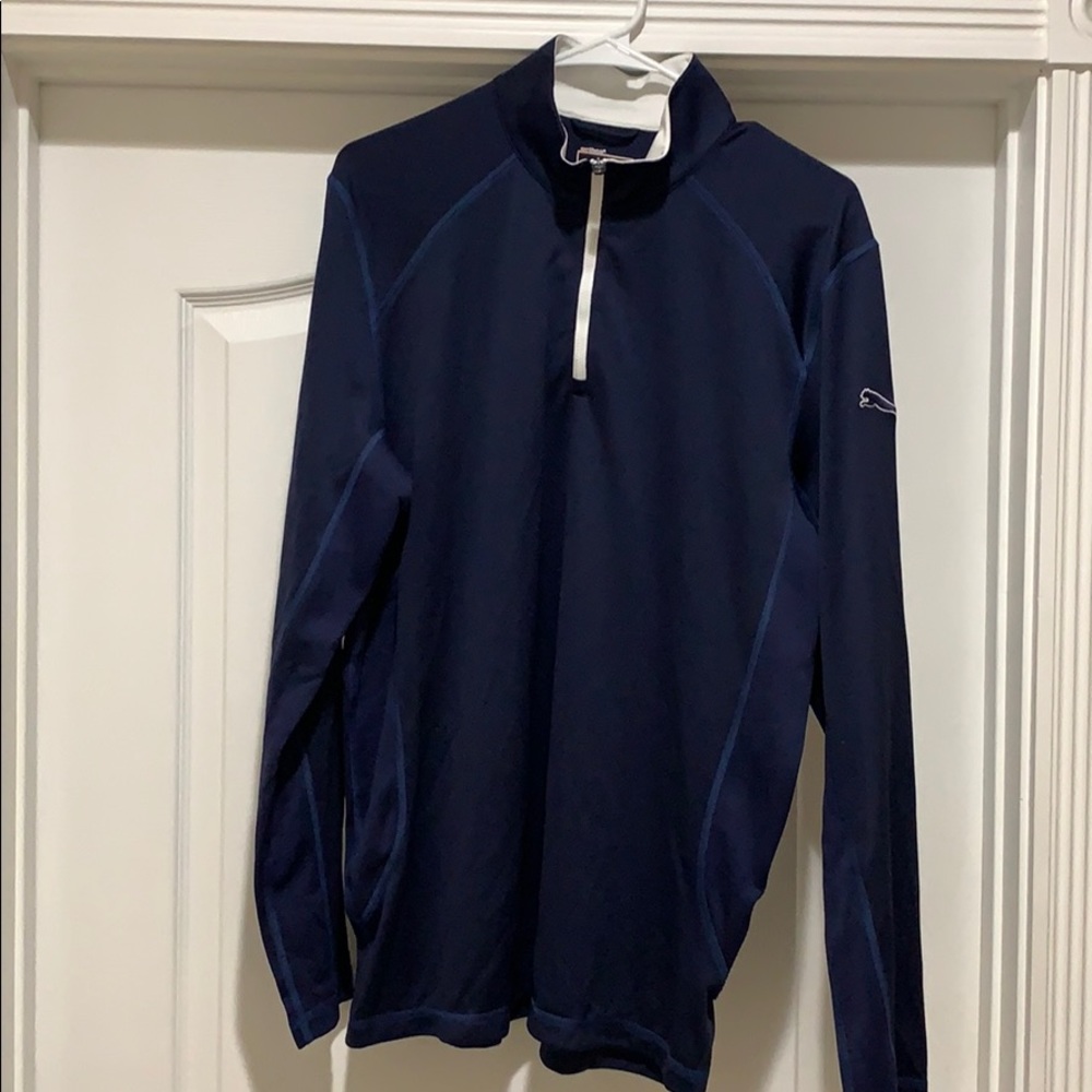 Puma Golf 1/4 Zip Pullover. Navy, Size Medium